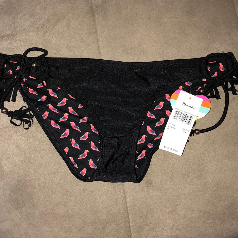 Super cute Raisins fringe bikini bottoms size Med